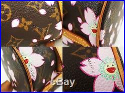 100%Auth LOUIS VUITTON Cherry Blossom Papillon Hand bag M92009 TAKASHI MURAKAMI