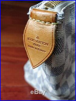 100% Authentic LOUIS VUITTON Damier Azur Saleya PM Tote Shoulder Bag France LV