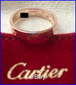 100% authentic Cartier LOVE ring wedding band rose gold size 51