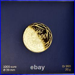 #1020162 France, 1000 Euro, Monnaie de Paris, Coq, 2015, Paris, MS, Gol