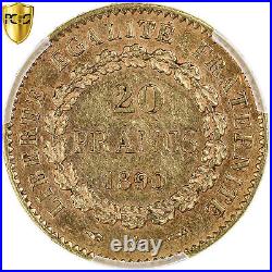 #1120598 France, 20 Francs, Génie, 1890, Paris, Gold, PCGS, AU(55-58), Le Fran