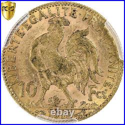 #1120604 France, 10 Francs, Marianne, 1912, Paris, Gold, PCGS, AU(55-58), Le F