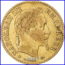 #1210053 France, Napoleon III, 10 Francs, 1862, Strasbourg, VF, Gold, KM800.2