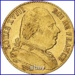 #1210074 France, Louis XVIII, 20 Francs, 1814, Paris, VF, Gold, KM706.1
