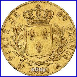 #1210074 France, Louis XVIII, 20 Francs, 1814, Paris, VF, Gold, KM706.1