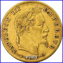 #1210167 France, Napoleon III, 5 Francs, 1863, Strasbourg, Gold, AU, Gadoury1