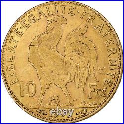 #1211732 France, 10 Francs, Marianne, 1909, Paris, Gold, AU, Gadoury1017, KM