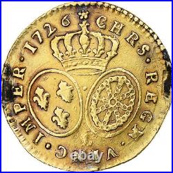#1271684 France, Louis XV, 1/2 Louis d'or aux lunettes, 1726, Bayonne, Gold, A