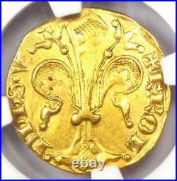 1333-49 France Gold Viennois Florin Coin NGC Uncirculated Details (UNC MS)