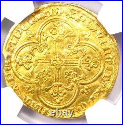 1350-64 France Jean II le Bon gold Franc a cheval Gold Coin NGC AU Details