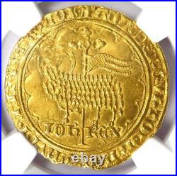 1350-64 France Mouton d'Or Gold Jean Il Le Bon Coin Certified NGC AU Details