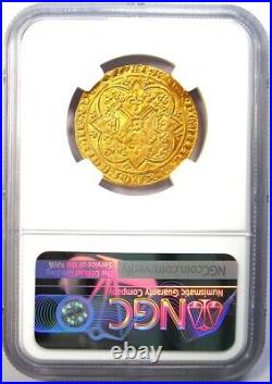 1364-80 France Gold Charles V Franc a Pied Coin Certified NGC AU Detail Rare