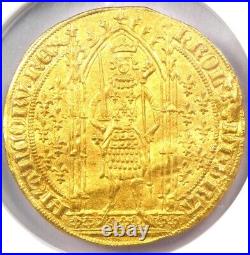 1364-80 France Gold Charles V Franc a Pied Coin Certified NGC MS62 (BU UNC)