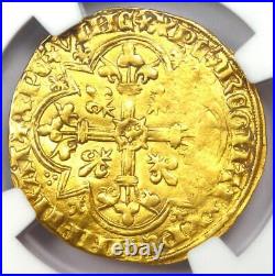 1380-1422 France Gold Charles VI Agnel D'or Gold Coin Certified NGC AU Detail