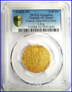 1422-53 France Gold Henry VI Salut D'or SD'OR Coin Certified PCGS AU Details