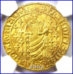 1422-61 France Charles VII Royal d'Or Gold Coin Certified NGC AU Detail Rare
