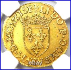 1578 France Gold Louis II de Bourbon Ecu D'OR Coin Certified NGC AU Details