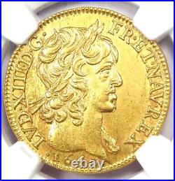 1640 France Louis XIII Gold Louis d'Or 1L'O NGC Uncirculated Detail (UNC MS)