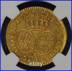 1726A FRANCE 1L'OR Gold Louis XV d'Or NGC AU58