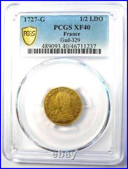 1727 France Louis XV Half Louis d'Or 1/2L'OR Gold Coin Certified PCGS XF40 EF