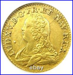 1737 France Louis XV Louis d'Or 1L'OR Coin Certified NGC MS62 (BU UNC) Rare