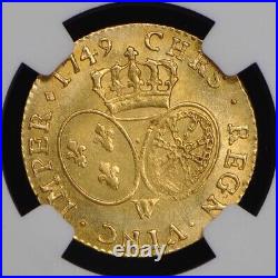 1749W FRANCE Louis Gold 1L'OR NGC MS64