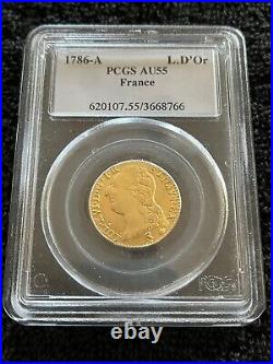 1786 A France 1 L. D'OR Gold Coin PCGS AU55