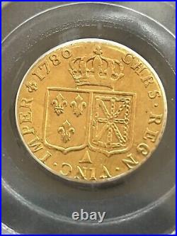 1786 A France 1 L. D'OR Gold Coin PCGS AU55