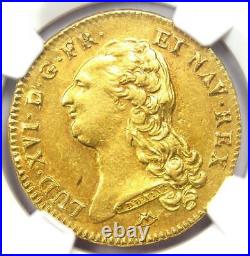 1786 France Gold Louis XVI 2 Louis d'Or 2L'OR Coin Certified NGC AU Detail