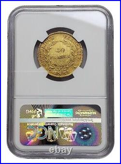 1802 France AN XI Gold 40 Francs NGC AU58 Napoleon Bonaparte PM0021