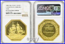 1803/1988, France. Proof Gold Chamber of Commerce Medal. (39gm!) NGC PF66