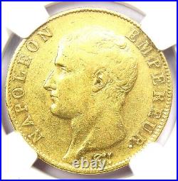 1804 France Gold Napoleon 40 Francs Coin G40F (AN 13 A) Certified NGC XF45 EF