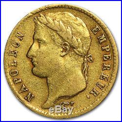 1807-1813 France Gold 20 Francs Napoleon I Avg Circ SKU #33965