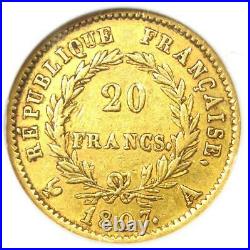 1807 France Gold Napoleon 20 Francs Coin G20F Certified NGC XF45 (EF)