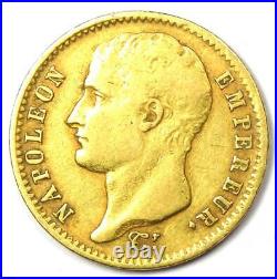1807 France Gold Napoleon 20 Francs Coin G20F XF Details (EF) Rare