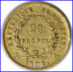 1808 A France 20 Franc KM687.1 EF Uncertified #945