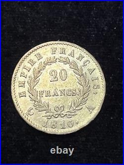 1810 A France 20 Francs Napoleon I Coin