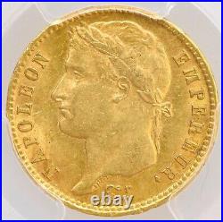 1810 France Gold 20 Francs PCGS MS62 Napoleon Bonaparte Petit Coq Variety