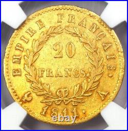1811-A France Gold Napoleon 20 Francs Coin G20F Certified NGC AU53