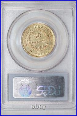 1811-A Napoleon GOLD 40 FRANCS PARIS MINT, FRANCE PCGS AU-55