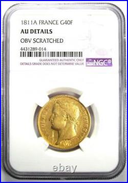 1811 France Gold Napoleon 40 Francs Coin G40F Certified NGC AU Details