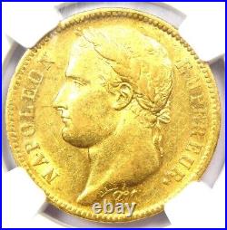 1811 France Gold Napoleon 40 Francs Coin G40F Certified NGC MS60 UNC Rare