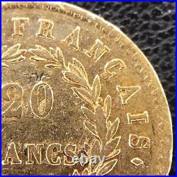 1812A Gold France 20 Francs Napoleon Coin SEE PICS Paris Mint With HARD CASE