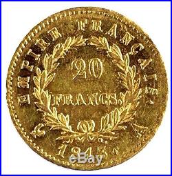 1813 A France Gold 20 Francs 200 Year old Emperor Napoleon French Coin 413-2