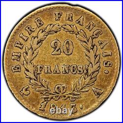 1813-A France Napoleon 20 Francs Gold Coin