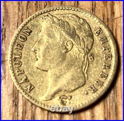 1813 France 20 gold francs Emperor Napoleon Bonaparte roman wreath laureate bust
