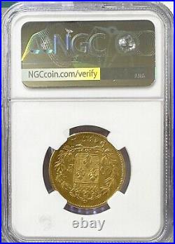 1817 A France King Louis XVII Gold 40 Francs Au55 Ngc #420