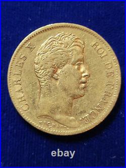 1830-A 40 Francs France French King Charles X Gold Coin