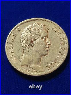 1830-A 40 Francs France French King Charles X Gold Coin