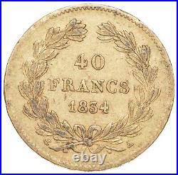 1834 France 40 Francs World Gold Coin LOUIS PHILIPPE I 2816